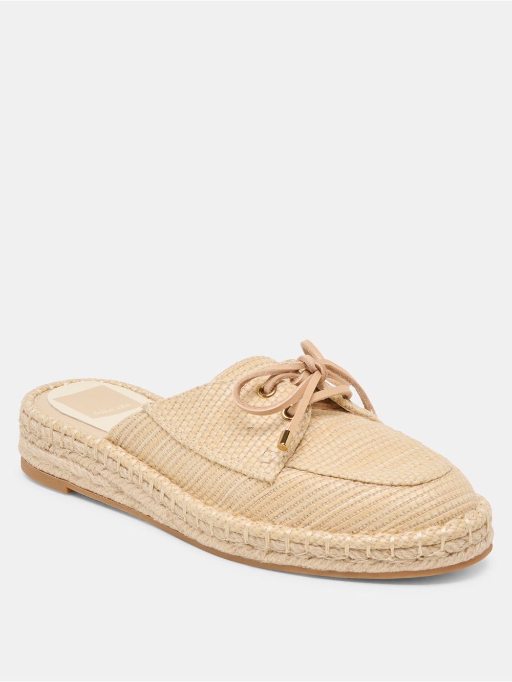 Hatie Natural Raffia slide new in box